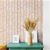 ICYEHAO Carta Parati Righe Arancione,44.5 x 500cm Carta da Parati Adesiva Bianco e Arancio Geometrica Parato Adesivo per Parete Righe Verticali Pellicola Adesiva per Mobili,Camera da Letto,Soggiorno,Bagno