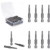 FamlTol Inserti Torx T15, Set di 18 punte per cacciavite punte di ricambio, lunghezza 50 mm, punta a stella in acciaio S2 adatta per viti Torx