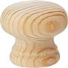 Merriway Bulk Hardware BH05194 pino pomello forato, non laccato, bianco, 30 mm, set di 4