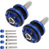 Windance 2 bobine per braccio oscillante in lega di alluminio CNC, per moto, scooter, biciclette elettriche, con viti da 6 mm, 8 mm, 10 mm, bobine per forcellone (blu)