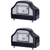 BUL BARS 2 x luci a LED per targa, 12 V, 24 V, con marchio di omologazione E, luci targa, auto, SMD, posteriore, camion, auto, auto