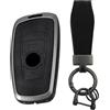 TECART Smart Guscio Chiave in Pelle Adatto per BMW F20 F30 G20 F31 F34 F10 G30 F11 X3 F25 X4 I3 M3 1 3 5 Serie Custodia Cover Chiave Accessori Auto Chiave Portachiavi 3 Tasti Nero