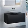 neoro n60 mobile La: 100 cm con 1 scomparto estraibile, lavabo bianco opaco,, BN0068WM+BN0756BM, n60 [Mobili da Bagno > Mobili con Lavabo Integrato]