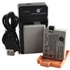 DSTE LP-E5 Li-ion Batteria (2-Pacco) e Caricabatterie USB per Canon EOS 450D 500D 1000D Kiss F X2 X3 Rebel XS XSi T1i