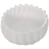 DRW Centro rotondo in ceramica bianco lucido 28 x 12 cm