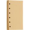 PATIKIL Carta Ricarica A7, Carta Kraft Bianca Non Lineata Ricaricabile 6 Fori Riempitivi Fogli Sciolti per Raccoglitore a 6 Anelli, 80 Fogli/160 Pagine, Beige