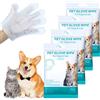 PIWOSGOL 24 Pezzi Guanti Salvietta per la Pulizia di Cani e Gatti, Salviette per la Toelettatura degli Animali Igienici per Orecchie, Zampe, Sedere, Viso e Corpo