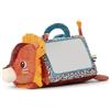 LILLIPUTIENS - Specchio attività per Bambini - Cubo Safari in Morbido Tessuto - Triangolo multiattività - Giocattoli per Lo Sviluppo del Bambino - da 3 Mesi - 34 cm - 83562