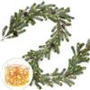 TINA Ghirlanda di albero di Natale con 20 LED, ghirlanda di Natale con pigne, ghirlanda di albero di Natale, decorazione luminosa di Natale, ghirlanda di abete artificiale come vera