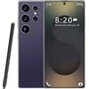 ULUCAN Smartphone S25 Ultra Pro 5G - 16 GB di RAM 1 TB di ROM | 7,3 HD AMOLED 144Hz | 108 MP principale 72 MP ultra-grandangolare | Snapdragon 8 Gen 3 | 8000 mAh | Android 14 | Sbloccato,Purple-1TB