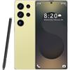 ULUCAN Smartphone S25 Ultra Pro 5G - 16 GB di RAM 1 TB di ROM | 7,3 HD AMOLED 144Hz | 108 MP principale 72 MP ultra-grandangolare | Snapdragon 8 Gen 3 | 8000 mAh | Android 14 | Sbloccato,Gold-1TB