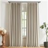 Vision Home Tende plissettate completamente oscuranti in lino misto lino tende per finestre oscuranti 241,3 cm per soggiorno camera da letto isolamento termico tende plissettate con ganci 2 pannelli