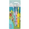 TEPE Mini - Spazzolino da denti extra morbido, per l'igiene orale dei bambini da 0 a 3 anni, colori assortiti, 3 pz x confezione