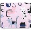 ELLENNE - Tappetino per Mouse 240x200mm | Superficie in Lycra Ultra-Liscia | Comodo, Antiscivolo e lavabile Mousepad per Ufficio, Gaming e Laptop (Cod. 17 - Gatti Allegri Rosa)
