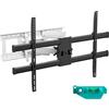 ONKRON Supporto TV Parete 42-120, Porta Televisore a Muro Peso fino a 100 kg, Braccio Televisore con VESA 200x100-1000x600 mm, Staffa TV Regolabile, Inclinabile e Girevole, Bianco e Nero M10-BW