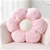 Kcvvcr Cuscino a forma di fiore, grazioso cuscino decorativo a forma di fiore con morbida pelliccia di coniglio sintetica, rosa, 37,8 cm, cuscino da pavimento per camera da letto e soggiorno