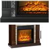 HOMCOM Camino Elettrico da Incasso con Fiamma Realistica e Timer