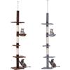 PawHut Tiragraffi per Gatti a Soffitto con Altezza Regolabile 230-260cm