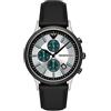 Emporio Armani Orologio Uomo, movimento cronografo, cassa 43 mm in acciaio inossidabile con cinturino in pelle Pro-Planet, AR11473