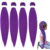 Generic Extension per capelli viola lunghi, 60 cm, con trecce sintetiche pre-allungate, per costume di Halloween, cosplay