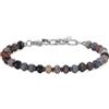 COAI Bracciale da Uomo con Perline di Pietre Naturali e Dischetti di Ematite, Bracciale Pietra dell'Oceano Diaspro Policromo da Uomo