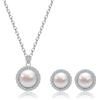 AILUOR Set di gioielli di perle per le donne, collana e orecchini di perle finte d'acqua dolce con catena d'argento da 18 pollici Gioielli da matrimonio per le spose Mamma Regali (Stile 5)