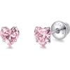 limerencia G23 Orecchini Titanio con Retro a Vite, Orecchini Anallergici Donna Uomo con Zircone Cubica Nichel Free per Orecchie Sensibili