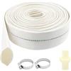 WOUMON Tubo Piatto 1 1/4 Pollici, 10 m x 32 mm Tubo Flessibile in Tessuto, per Pompa Sommersa, Pompe per Acque Sporche, Pompa da Giardino (Bianco)