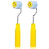 Abvsdu 2 mini rulli in schiuma per ritocchi, bordi o angoli, extra piccoli, piccoli strumenti per pittura per risultati di pittura professionali, rullo da 3,0 cm (blu)