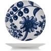H&H, Set 6 Piatti Frutta Grandiflora in Porcellana Blu Decorata, 19 cm - Eleganza e Funzionalità per Ogni Tavola
