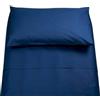 Lingerie Shop Lenzuola Cotone Matrimoniale Tinta Unita Sotto Sopra 2 Federe Vari Colori (Blu Scuro, Matrimoniale)