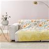 Bassetti Granfoulard Telo Arredo Copridivano, per Divano in Cotone, Copritutto, Vari Usi (Copriletto, Picnic, Tenda, Copritavolo) (CM 180x270 (CASABLANCA GIALLO)