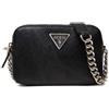 Guess Noelle Crossbody Camera, Borsa Donna, Black, Taglia Unica