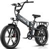 HITWAY Bici Elettrica, Pieghevole 250W E-Bike Adulto, Autonomia 70-120 km, 20 × 4.0 Fat Tire Bicicletta Elettrica, Controllo APP, 7 velocità, BK10S PRO