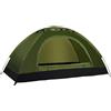 Alanmoship -Up Tenda da campeggio automatica a cupola per 3-4 persone in tessuto Oxford impermeabile, facile da installare, leggera, portatile, per escursioni, cortile, campeggio (2 persone verde