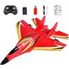 Generico Aereo telecomandato,Telecomando aereo | Kit RC con luci a LED colorate | Giocattolo volante RC impermeabile da 2,4 GHz con motore doppio motore, giocattolo per da esterno per apprendimento