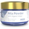 Fatima's Garden Polvere Pura di Nila Indigo 50g - Polvere Naturale Marocchina per Cura del Viso e dei Capelli - Esfoliante e Idratante