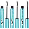 Essence Cosmetics Essence LASH LIKE A BOSS INSTANT VOLUME & LENGTH MASCARA WATERPROOF, nero, volumizzante, oscillante, vegano, impermeabile, senza particelle di microplastica, senza nanoparticelle, confezione da 3 (3 x