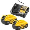 DeWalt DCB1104P2-QW 2x 18V 5Ah Kit Batterie