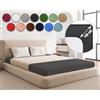 Sesto Senso Lenzuolo con Angoli 180x200 Grafite Spugna Frotte 100% Cotone