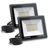 Wegoodlife 2 faretti LED da 50 W, per esterni, super luminosi, 3995 lm, 3000 K, luce bianca calda, IP66, impermeabili, per cortile, garage, area sportiva, corridoio, giardino