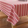 Encasa XO Tovaglia Rettangolare in Cotone | (140x240 cm) | Roma Stripe rosse | Tovaglia Decorativa