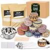 Blingfun Kit per la creazione di candele in cera di soia, 0,9 kg, forniture fai da te per la creazione di candele, include cera, stoppini, adesivi, barattolo per candele, vaso di fusione, kit completo