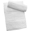 hobbymio.it Set Asciugamano con Ospite da ricamare a Punto Croce, Salvietta più Ospite con Tela Aida, Asciugamano bagno 50x100cm più Opite 30x55cm (01 Bianco)