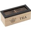 Morgan Scatola Porta Tisane in Legno, Porta Bustine The e Infusi da 2 Tea Box, Scatola Porta The Bustine