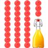 QUARKZMAN Guarnizioni in Gomma Silicone, 30pz Guarnizioni di Tenuta Antigoccia per Bottiglie a Sfera a Cappello a Bottone Birra Fatta Casa Bevande Gassate Copertura Completa
