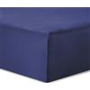 Vision - Lenzuolo con angoli in jersey - 160 x 200 cm - Colore: blu navy - 100% cotone jersey - elastico tutto intorno - berretto da 30 cm - certificato Oekotex
