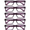 OPULIZE Porpora Valore 5 Pacco Uomo Donna Stile Designer Lettori Rrrrr92-5 +3,00-106 Gr