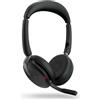 Jabra Cuffia con microfono Jabra Evolve2 65 Flex Auricolare Con cavo e senza A Padiglione Ufficio Bluetooth Nero [26699-999-999]