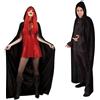 Rubie's Rubies Mantello Nero Effetto Velluto con Cappuccio Unisex Carnevale Halloween
